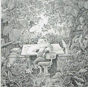 「緑化計画」エッチング　作・長野順子