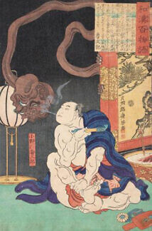 「和漢百物語 小野川喜三郎」月岡芳年